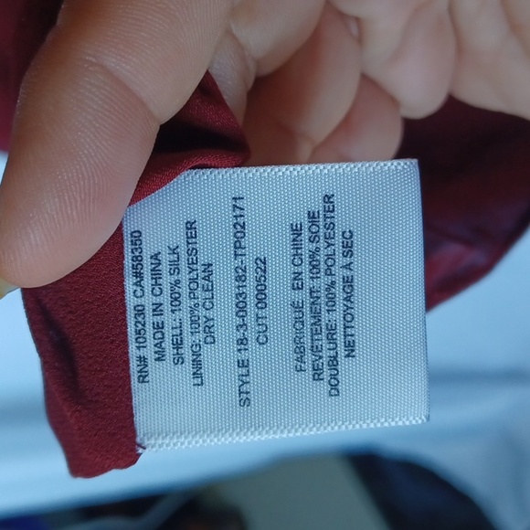 Joie Anevy Floral Print Puff Sleeve Blouse Sz M Short Sleeve Button Top Burgandy - Picture 8 of 8